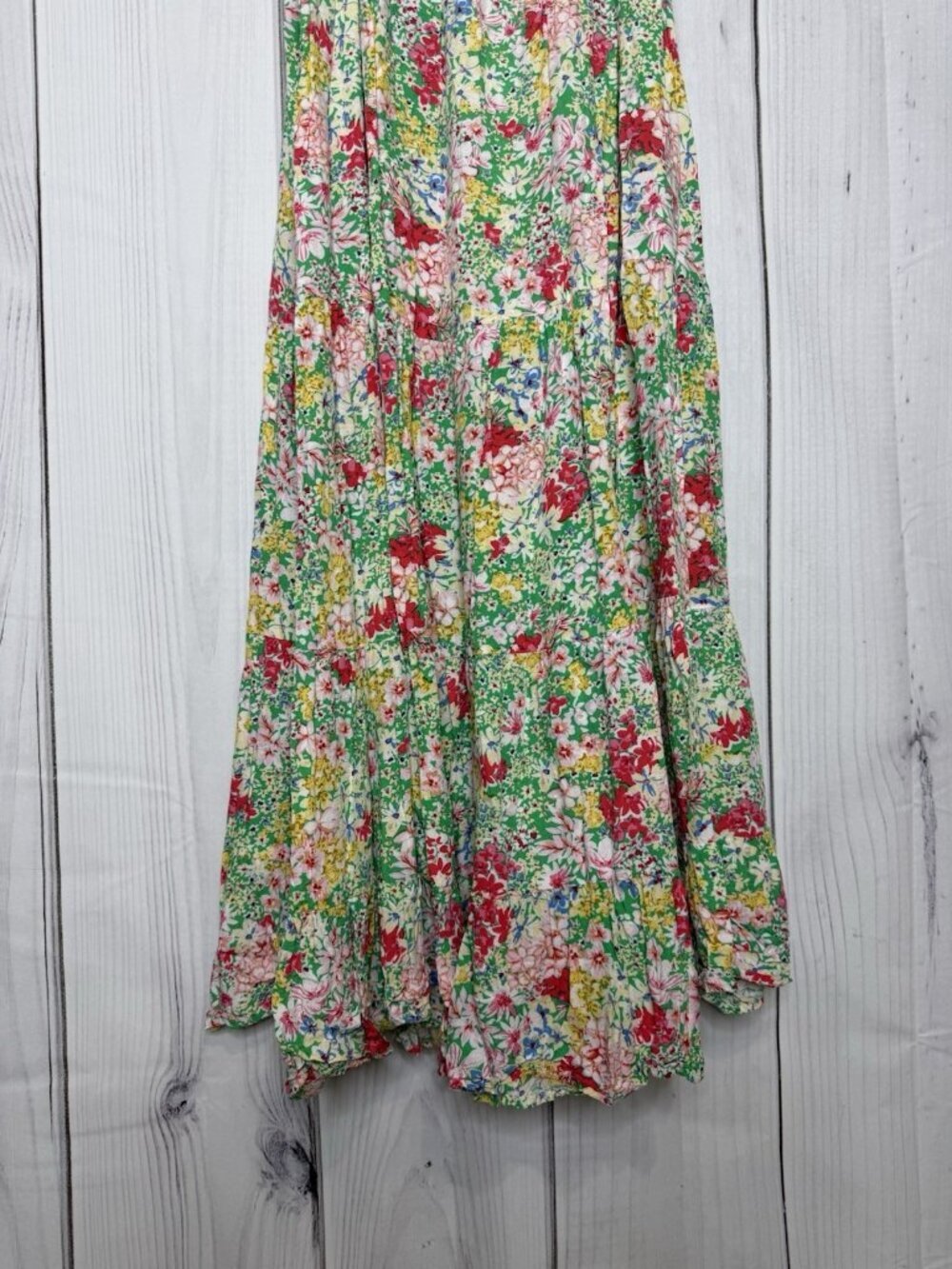 Gigio USA Floral Smocked Maxi Dress Sz M Rayon Boho Fairycore Coquette - Picture 6 of 7